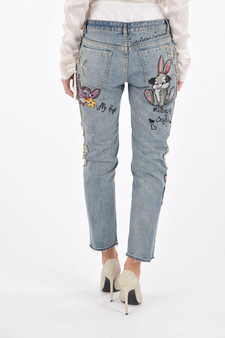 jeans Boyfriend PURE BLISS distressed con ricami patch