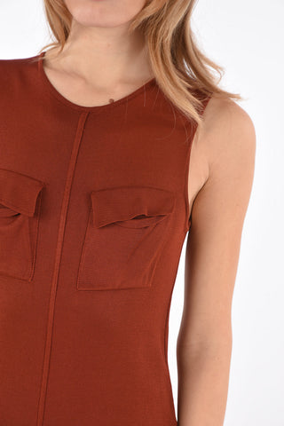 Flared Jumpsuit with Breast Pockets