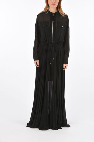 BLACK GOLD vestito floor D-RANI ABITO trasparente con zip