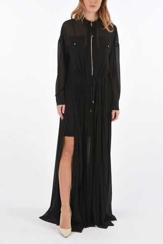 BLACK GOLD vestito floor D-RANI ABITO trasparente con zip