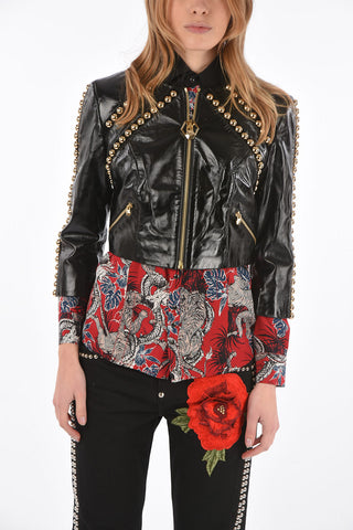 COUTURE patent leather FANTASTIC QUEEN cropped jacket