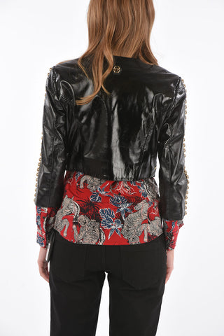 COUTURE patent leather FANTASTIC QUEEN cropped jacket
