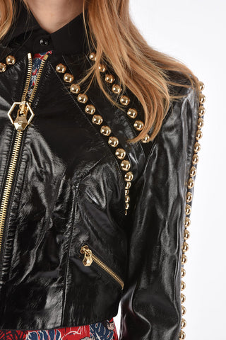 COUTURE patent leather FANTASTIC QUEEN cropped jacket