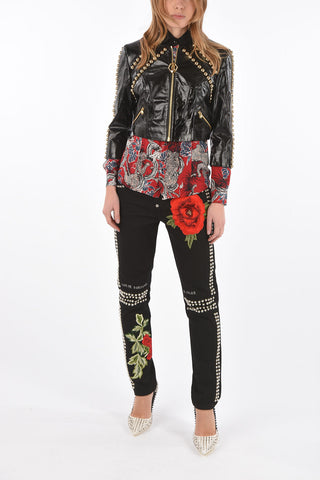 COUTURE patent leather FANTASTIC QUEEN cropped jacket