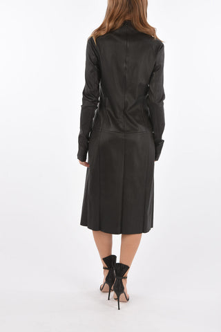 Long Sleeve Leather Dress