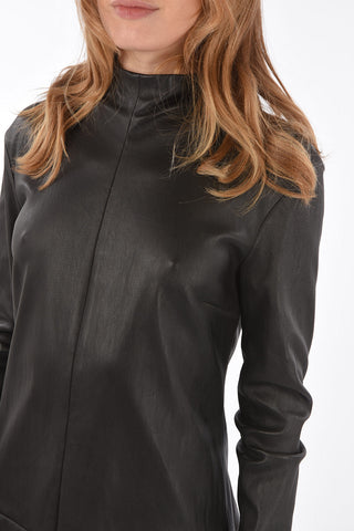 Long Sleeve Leather Dress