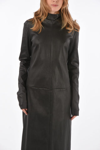 Long Sleeve Leather Dress