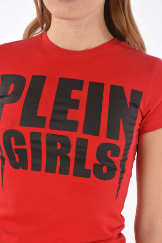 maxi printed front slim fit crew-neck t-shirt