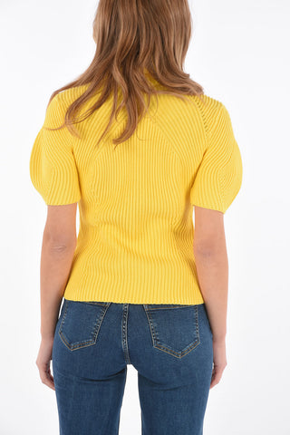 COUTURE short sleeve SS ROSE IS STILL A ROSE ribbed sweater