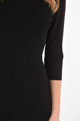 Backless Knit Dress with Split