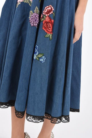 COUTURE vestito longette LEONA BAXTER denim senza manica