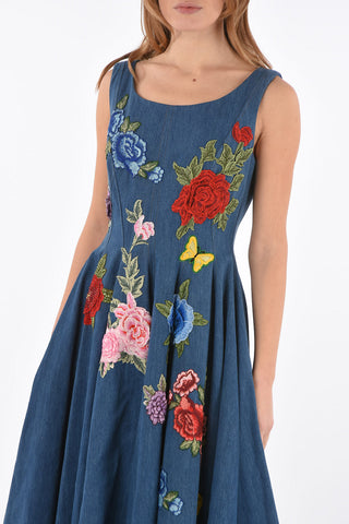 COUTURE vestito longette LEONA BAXTER denim senza manica
