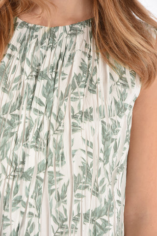 Pleated Mini Dress in Floral Pattern