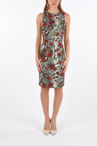 floral-printed PEROL DANIELL bodycon dress with split-back