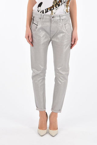 BLACK GOLD lurex Carrot fit TYPE-147 jeans