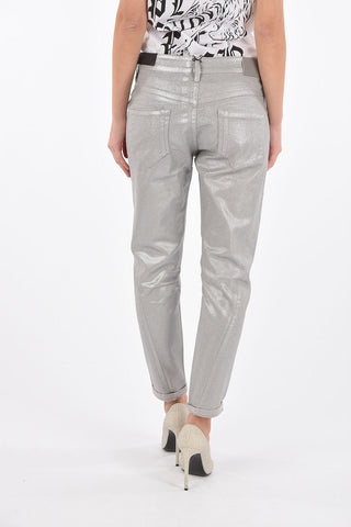 BLACK GOLD lurex Carrot fit TYPE-147 jeans