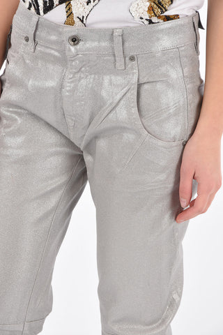 BLACK GOLD lurex Carrot fit TYPE-147 jeans
