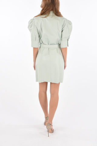 Leather Shirtdress with Belt