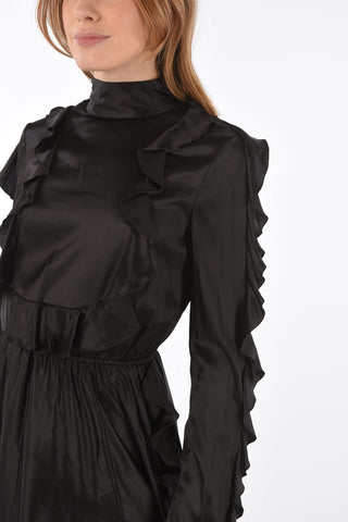COUTURE ruffled silk SASHA floor length dress