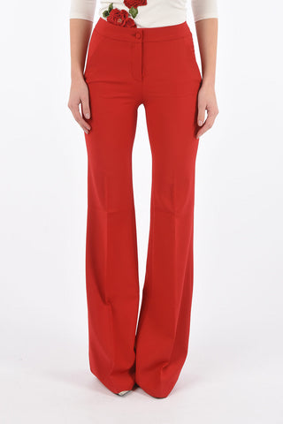 high waist palazzo pants with side pockets