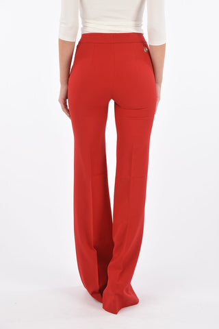high waist palazzo pants with side pockets