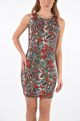 mini dress VALERIYA multifantasia senza maniche