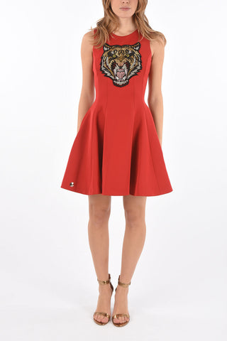 COUTURE sleeveless above knee KAREL BISHOP a-line dress