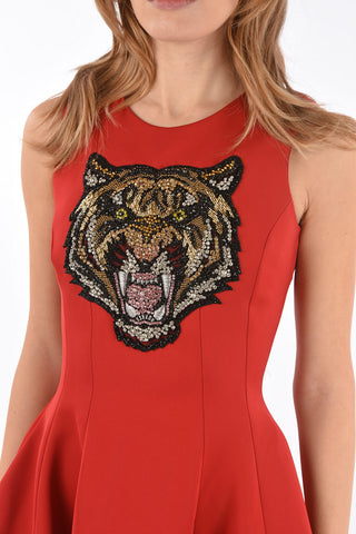 COUTURE sleeveless above knee KAREL BISHOP a-line dress