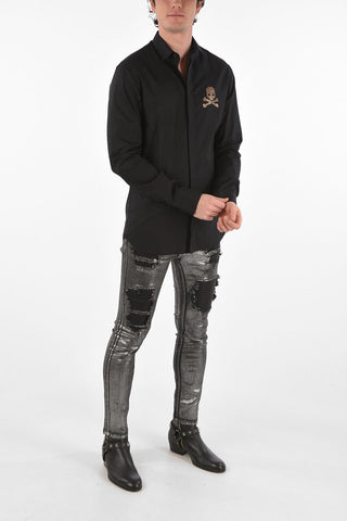 HOMME hidden closure Diamond Cut LS ANSELM shirt