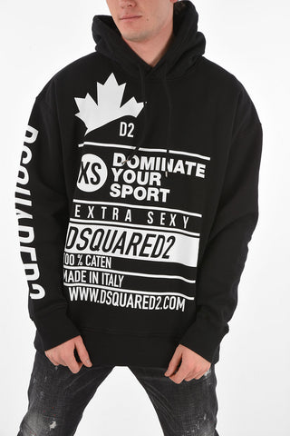 printed SLOUCH FIT hoodie sweatshirt
