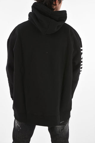printed SLOUCH FIT hoodie sweatshirt