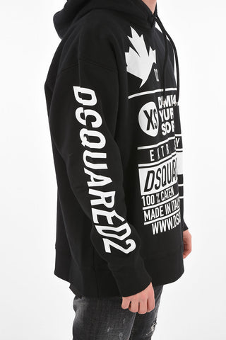 printed SLOUCH FIT hoodie sweatshirt