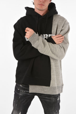 two- tone sweatshirt with hood