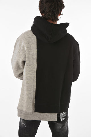 two- tone sweatshirt with hood