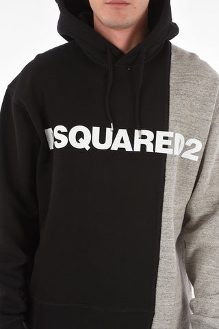 two- tone sweatshirt with hood