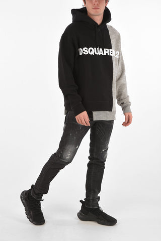 two- tone sweatshirt with hood