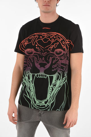 T-Shirt Girocollo con Stampa TIGER