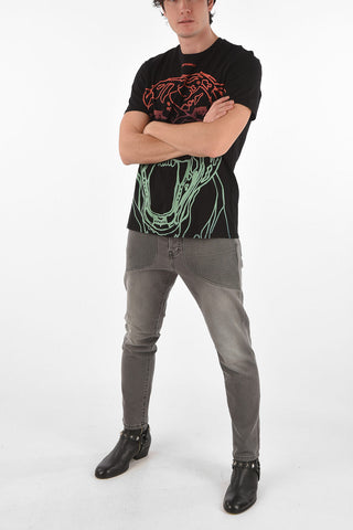 T-Shirt Girocollo con Stampa TIGER