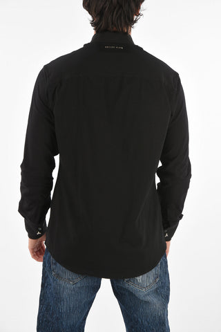 HOMME hidden closure Diamond Cut LS shirt