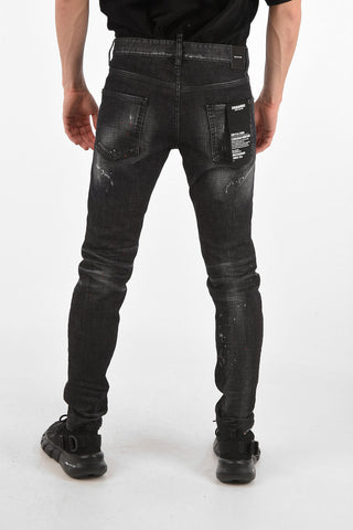 16cm stretch denim COOL GUY distressed jeans