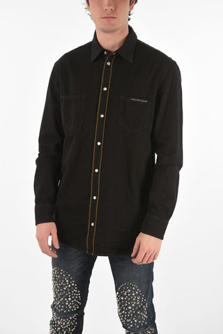 denim FOLLOW ME shirt with breast pockets