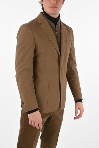 ID Twill Cotton Blazer with Removable Wool Inserts