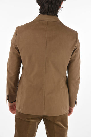 ID Twill Cotton Blazer with Removable Wool Inserts