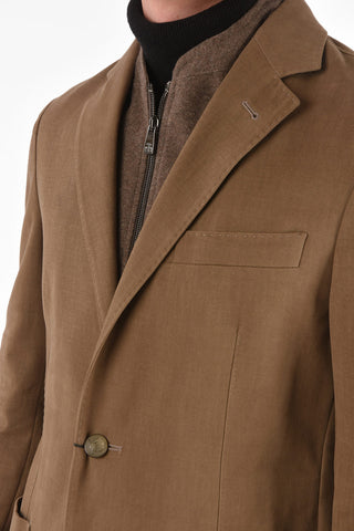 ID Twill Cotton Blazer with Removable Wool Inserts