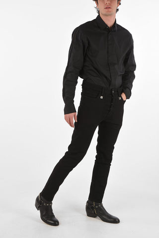 camicia collo italiano con dettagli openwork