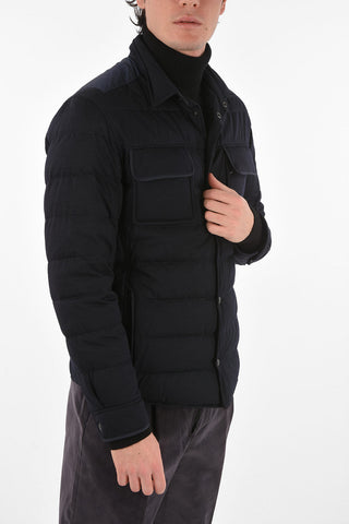 Quilted Down Jacket with Pockets