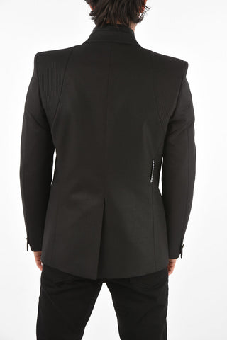 center vent peak lapel 2 buttonts blazer
