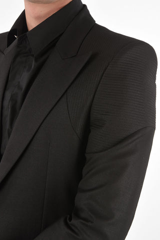 center vent peak lapel 2 buttonts blazer