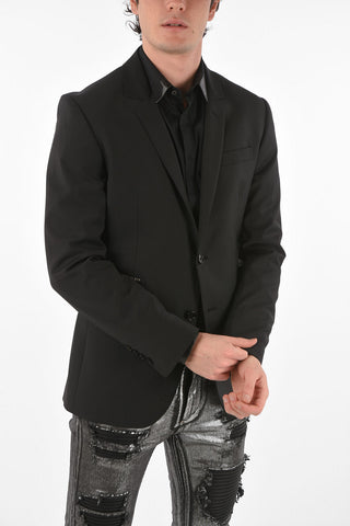 HOMME notch lapel 2-button PLEIN IN FLAME blazer