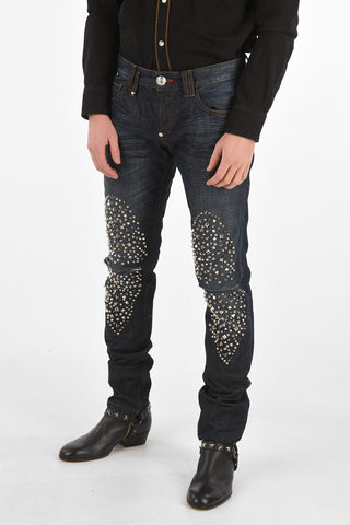 18cm studded distressed Straight Cut  SOME BODY jeans